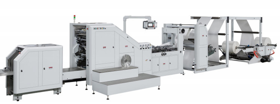 330/330L/330XL/450/450L/450XL+HJ-41100/41400/41100R/41400R Roll Feeding Flexo Printing Square Bottom ถุงกระดาษคราฟท์
