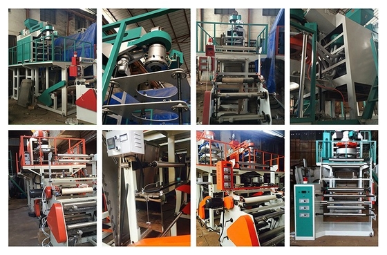 เครื่องเป่าฟิล์มพลาสติกโพลีโพรพีลีน PP Poly Plastic Rotary Device