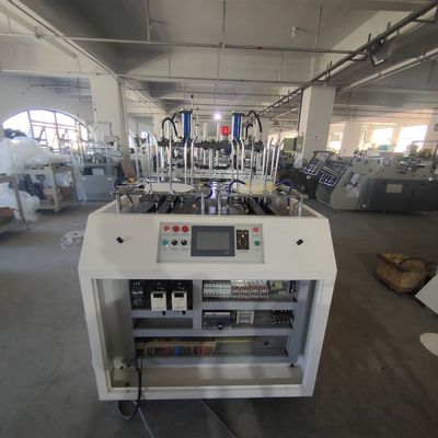 เครื่องบรรจุกล่องอาหารกลางวันแบบใช้แล้วทิ้งกระบวนการกาวร้อนละลาย