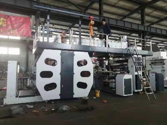 เครื่องพิมพ์เฟล็กโซกลองกลางหกสีแบบประหยัดพร้อม 6 สี UV DIE CUT SLITTING SERVO สำหรับฉลากสติกเกอร์อัตโนมัติ