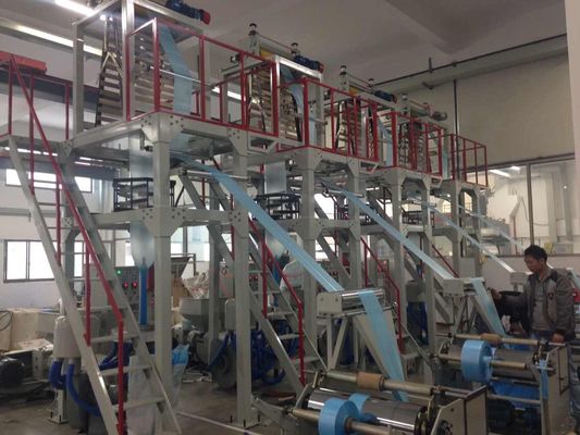 มินิพลาสติก HDPE Monolayer Extruder Machine สกรูเดี่ยว