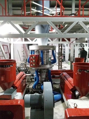 LDPE Film Extruder Machine พลาสติกสามชั้น HDPE ABA Film CO Extruder