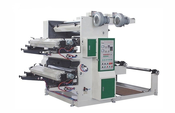 เครื่องพิมพ์เฟล็กโซ 2 สีสำหรับการกด Letterpress แบบยืดหยุ่น 90 ม./นาที เครื่องพิมพ์เฟล็กโซแบบไม่ทอ 2 สี