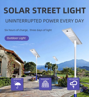 ไฟ LED พลังงานแสงอาทิตย์กลางแจ้ง 400 วัตต์ 6V, ไฟถนน LED พลังงานแสงอาทิตย์ CE