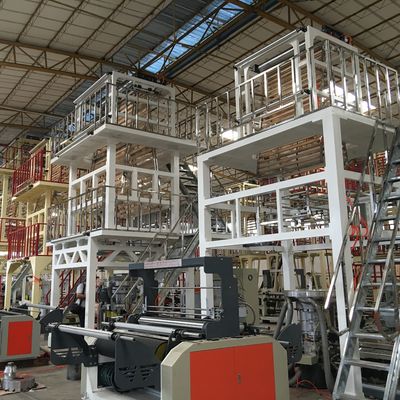 มินิพลาสติก HDPE Monolayer Extruder Machine สกรูเดี่ยว