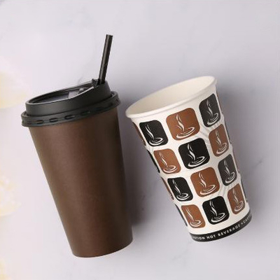 เครื่องถ้วยกระดาษคราฟท์อัตโนมัติ 380g / M² 16OZ ความเร็วสูง